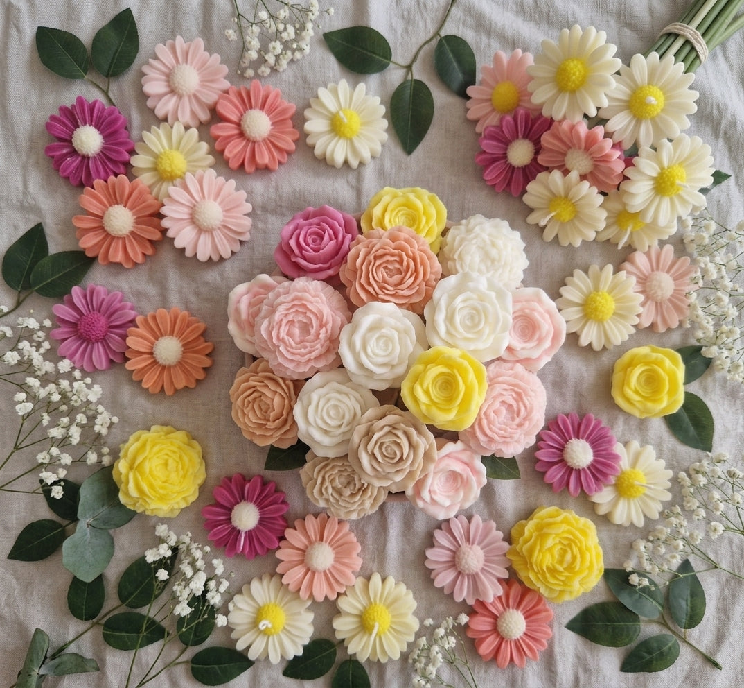 JARDÍN BOTÁNICO: Velas Esculturales en Forma de Flor