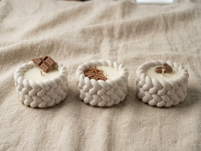 PACK 3 VELAS TRENZADAS AROMAS DULCES