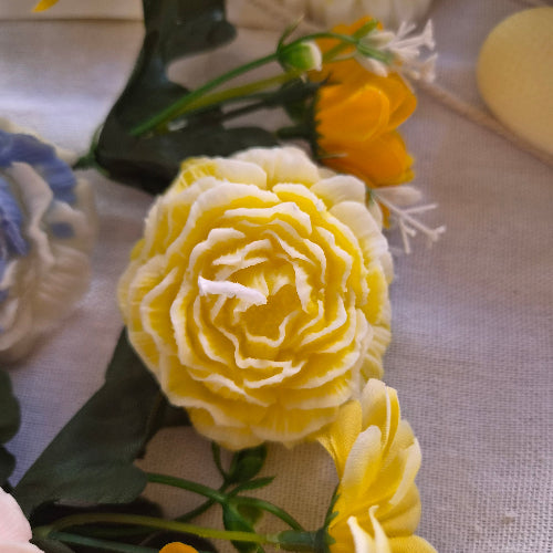 Vela Artesanal PEONIA Cera de Soja| Decoración Romántica y Regalo Perfecto | Personalizable