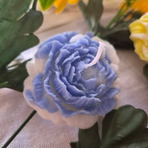 Vela Artesanal PEONIA Cera de Soja| Decoración Romántica y Regalo Perfecto | Personalizable