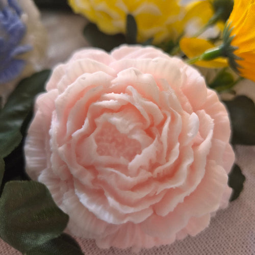 Vela Artesanal PEONIA Cera de Soja| Decoración Romántica y Regalo Perfecto | Personalizable