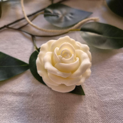 Vela ROSA CLÁSICA de Cera de Soja | Detalle Romántico y Boda | Personalizable