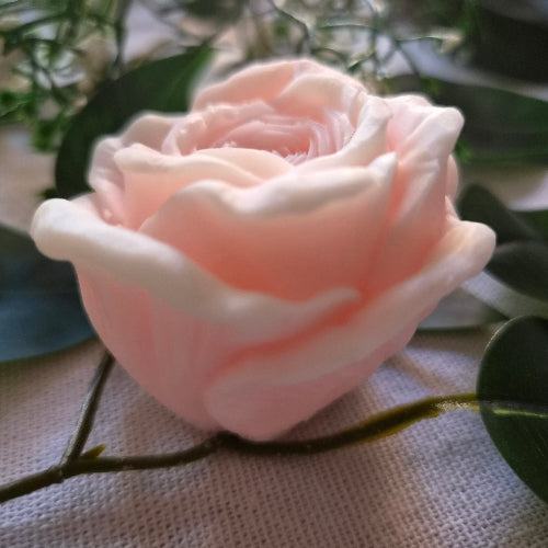 Vela Artesanal ROSA SILVESTRE de Cera de Soja | Flor Escultural Decorativa | Personalizable