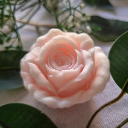 Vela Artesanal ROSA SILVESTRE de Cera de Soja | Flor Escultural Decorativa | Personalizable
